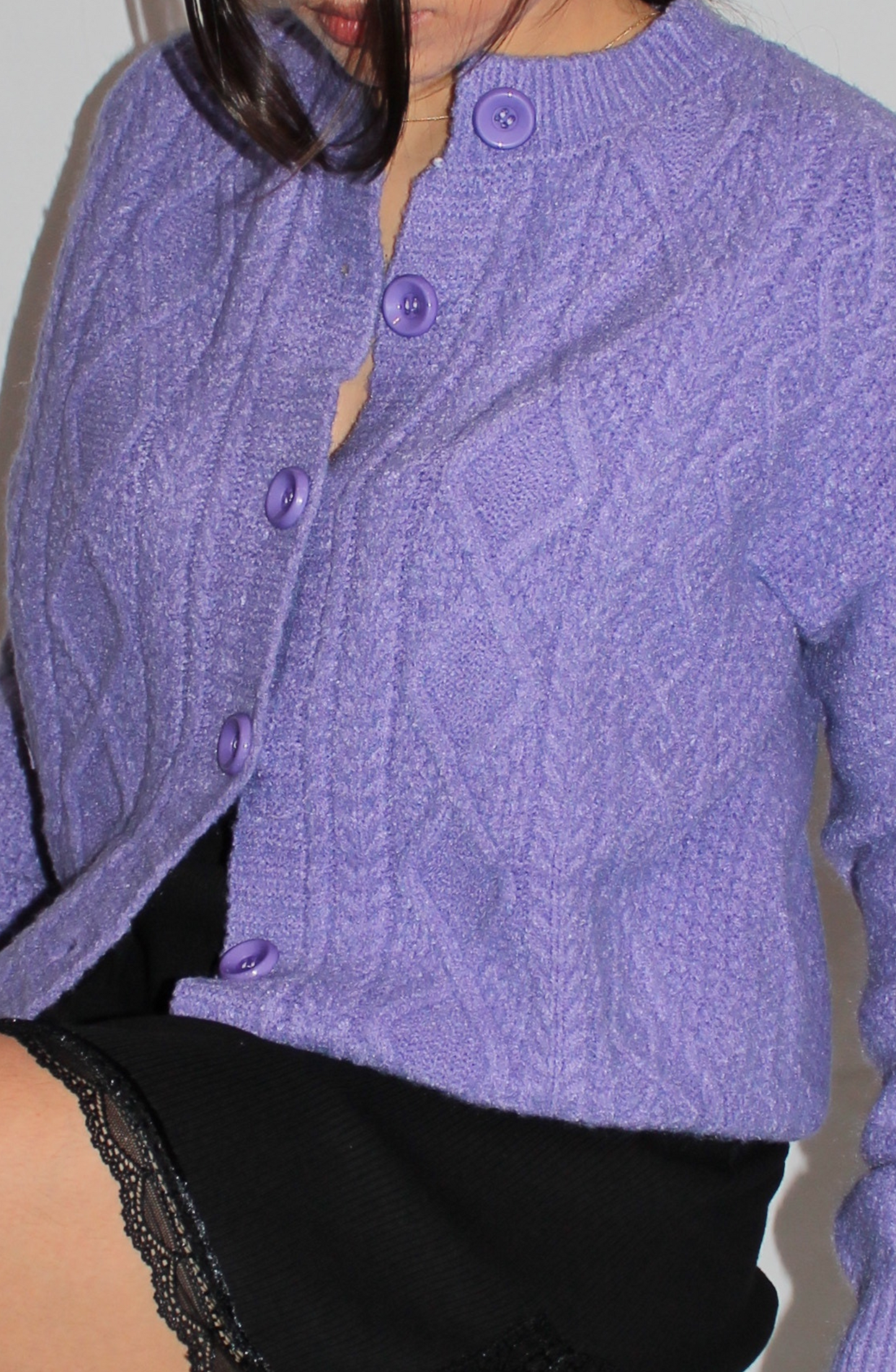 Cardigan Pénélope lilas